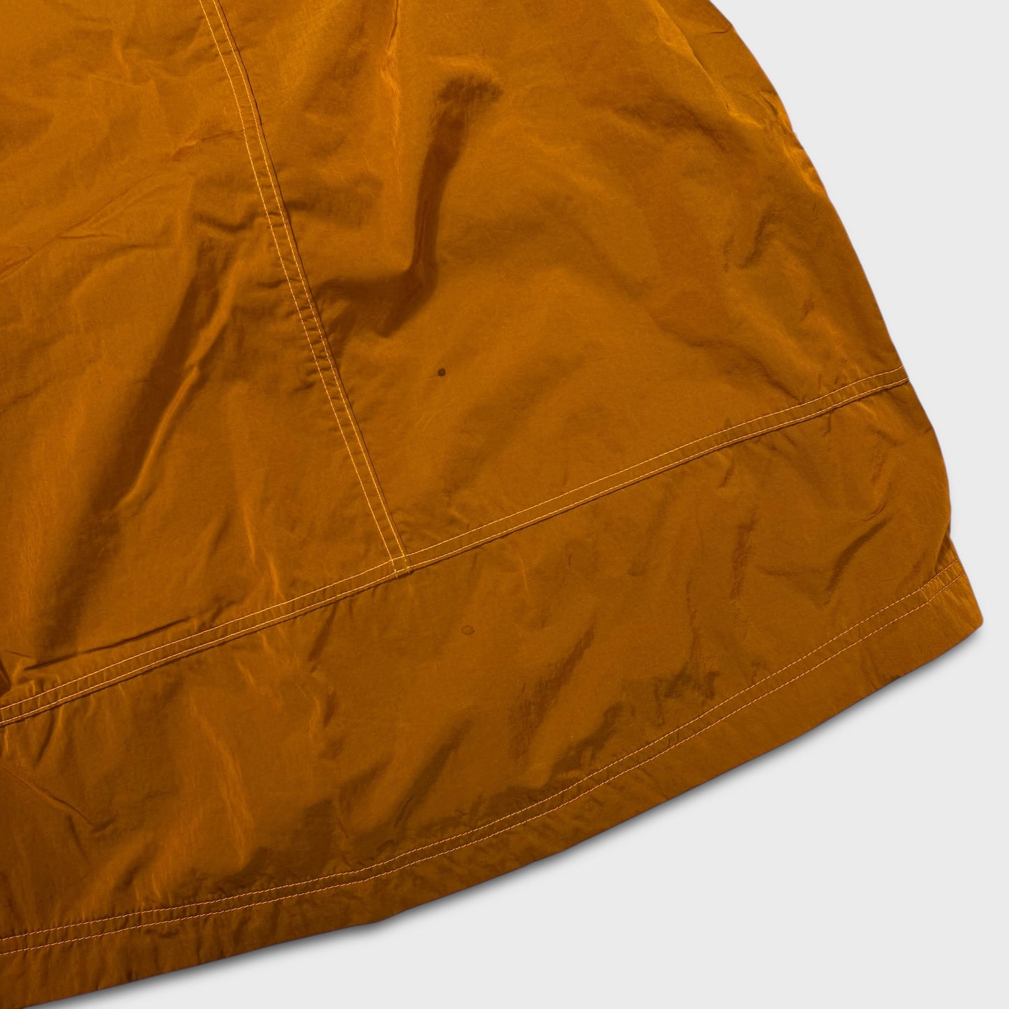 Stone Island Burnt Orange Nylon Metal Flock Jacket S