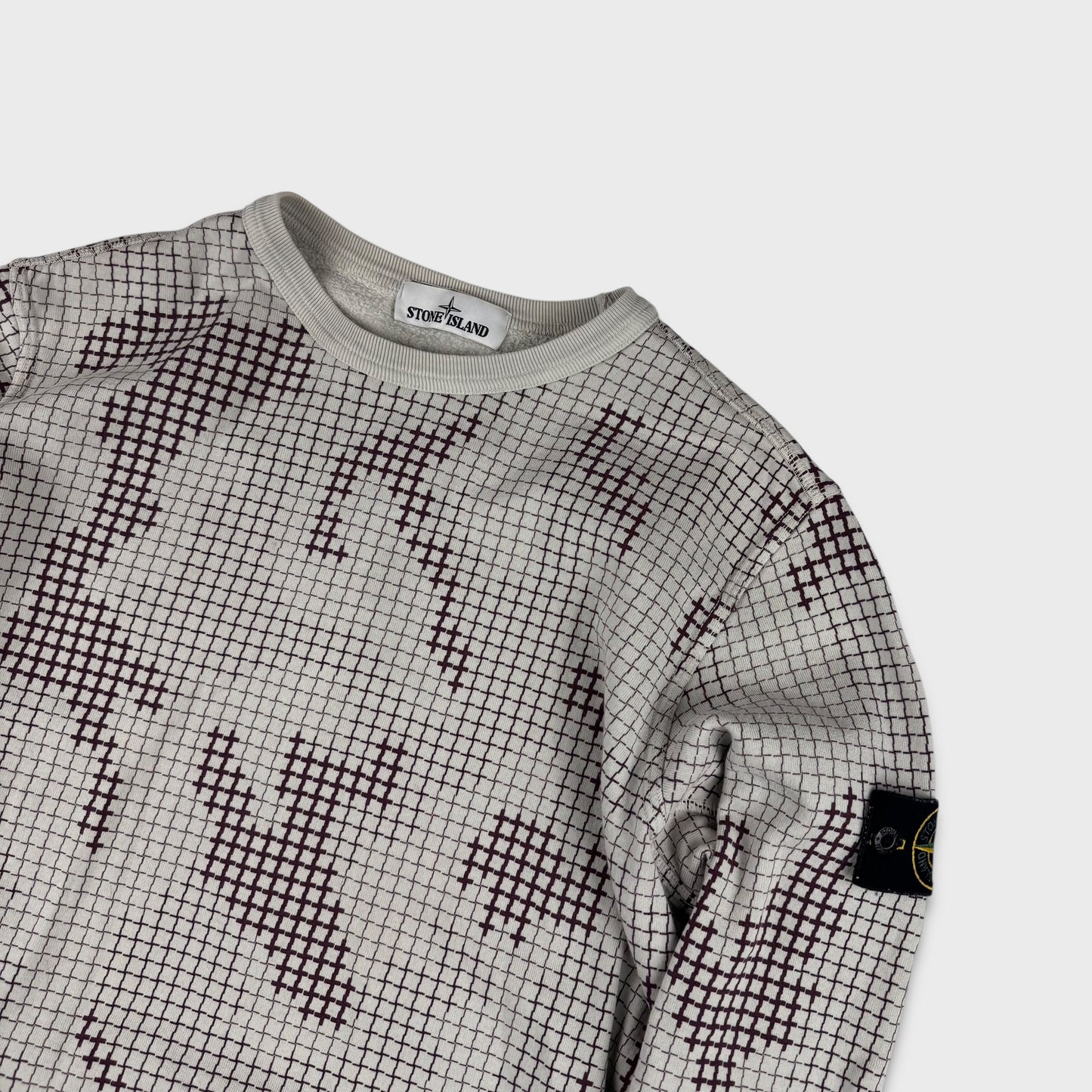 Stone Island Grid Camo Crewneck M