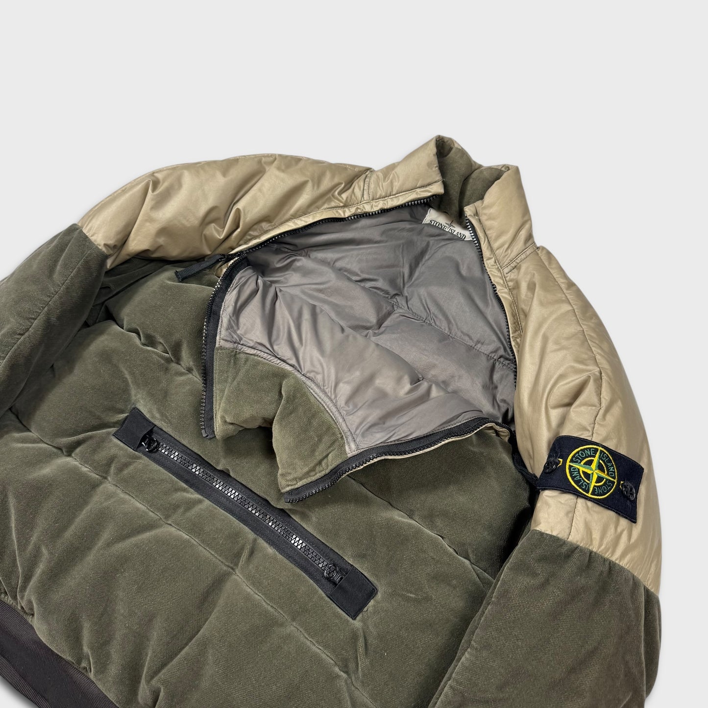 Stone Island Cotton Velvet Down-TC w/ Reverse Lamy Flock Jacket M