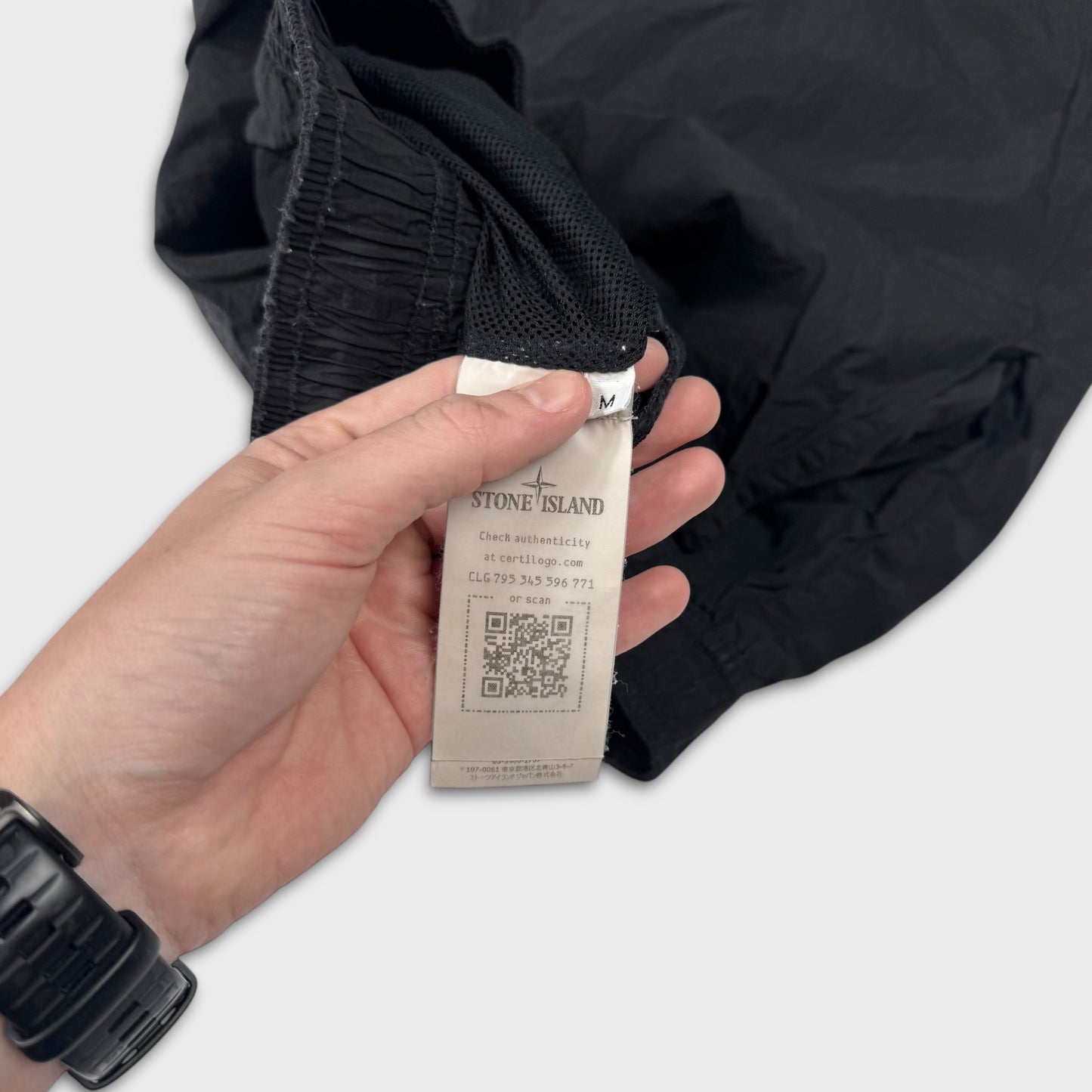 Stone Island Black Nylon Metal Shorts M