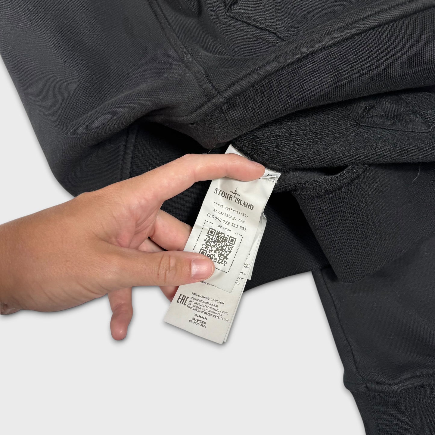 Stone Island Black Pullover Hoodie M