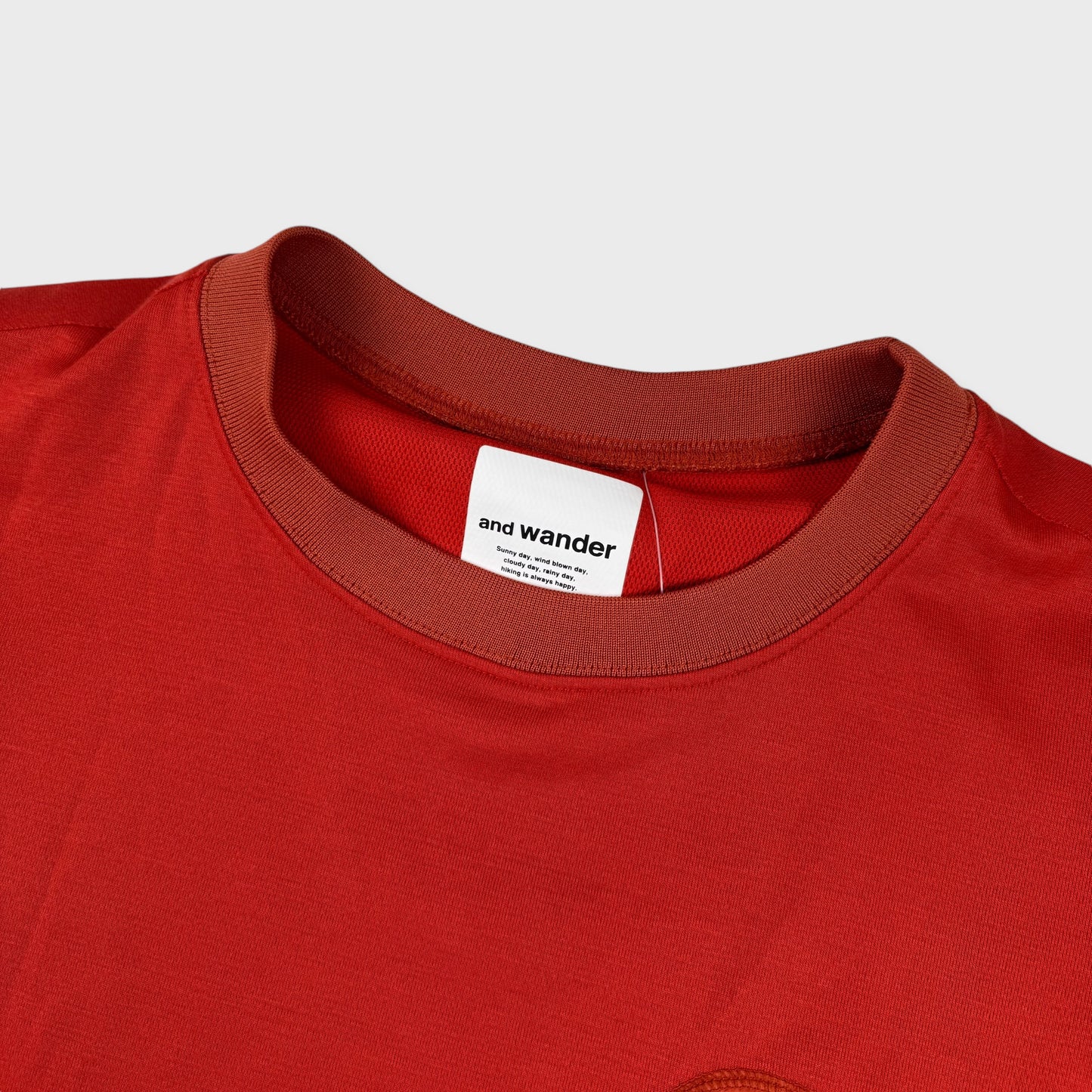And Wander Red Reflective Hiking T-Shirt S