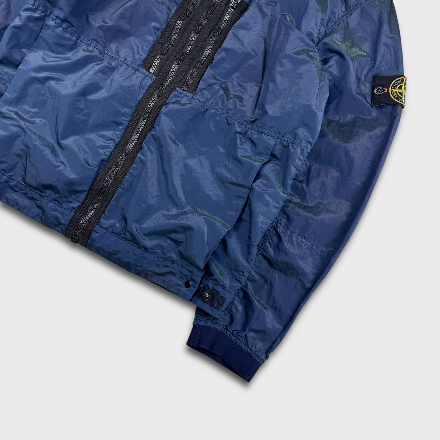 Stone Island Blue Nylon Metal Weft Jacket M