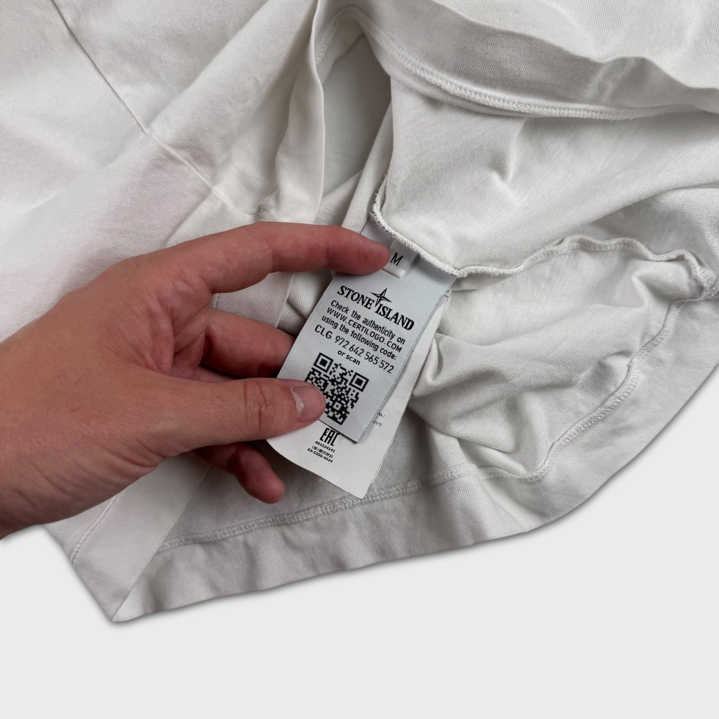 Stone Island White Compass T-Shirt M