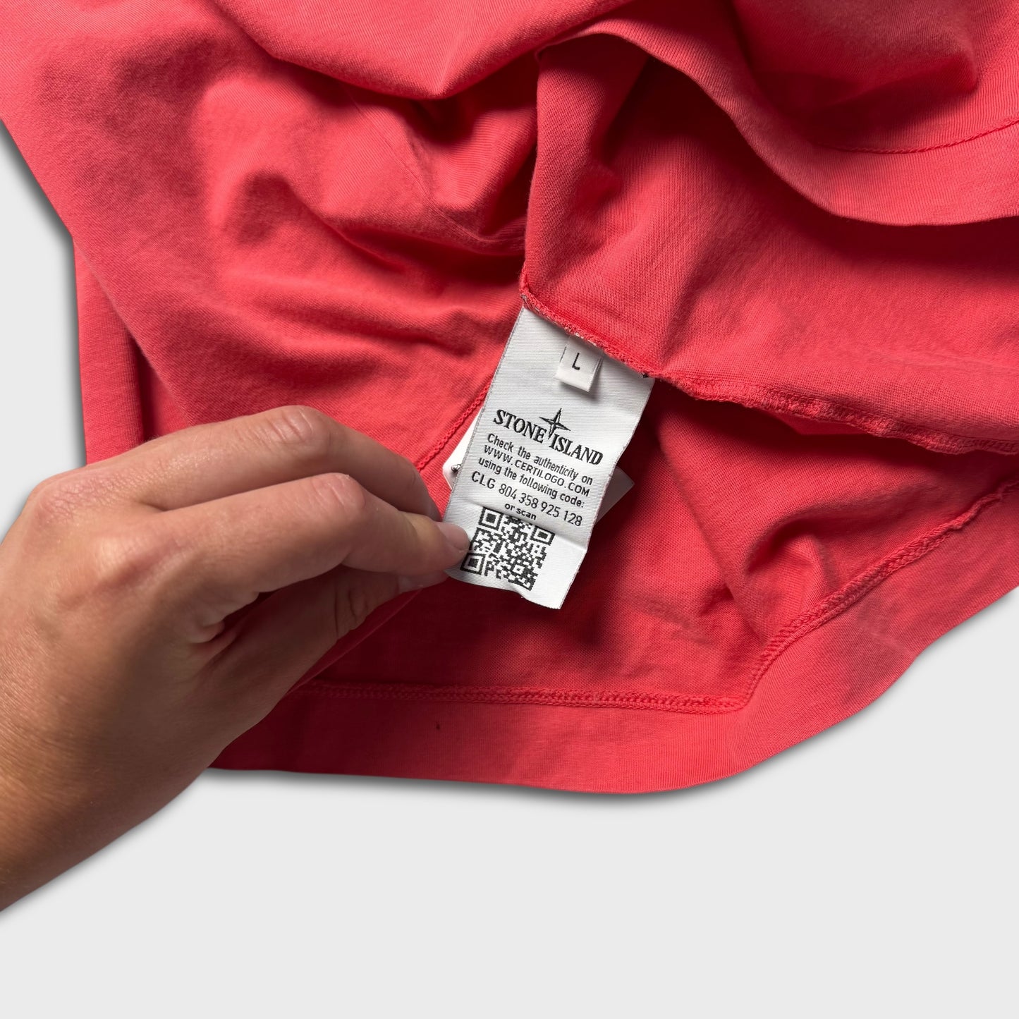 Stone Island Salmon Pink T-Shirt L