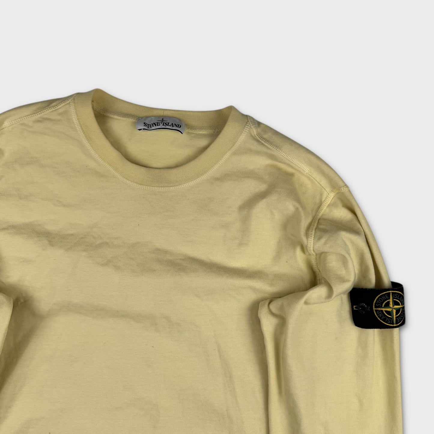 Stone Island Yellow Crewneck Sweatshirt M