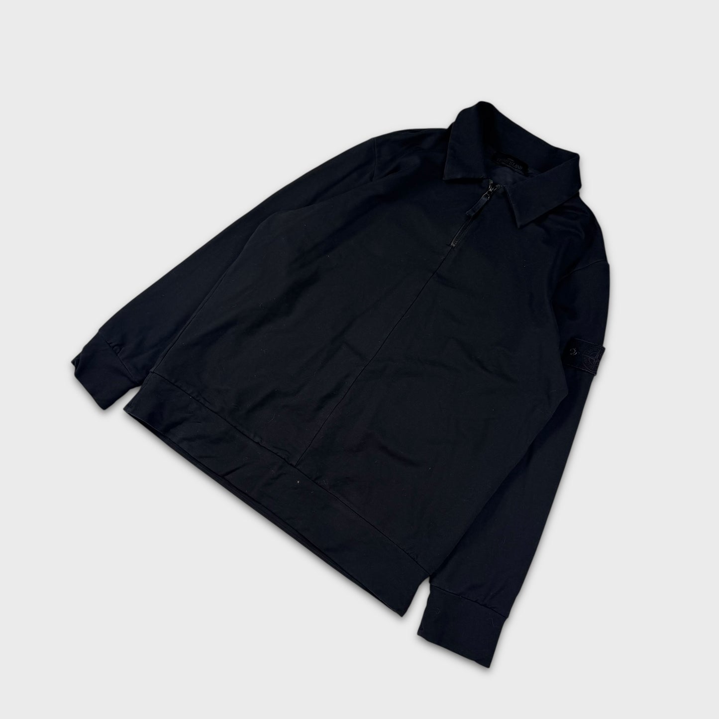 Stone Island Black Ghost Quarter Zip Sweatshirt L