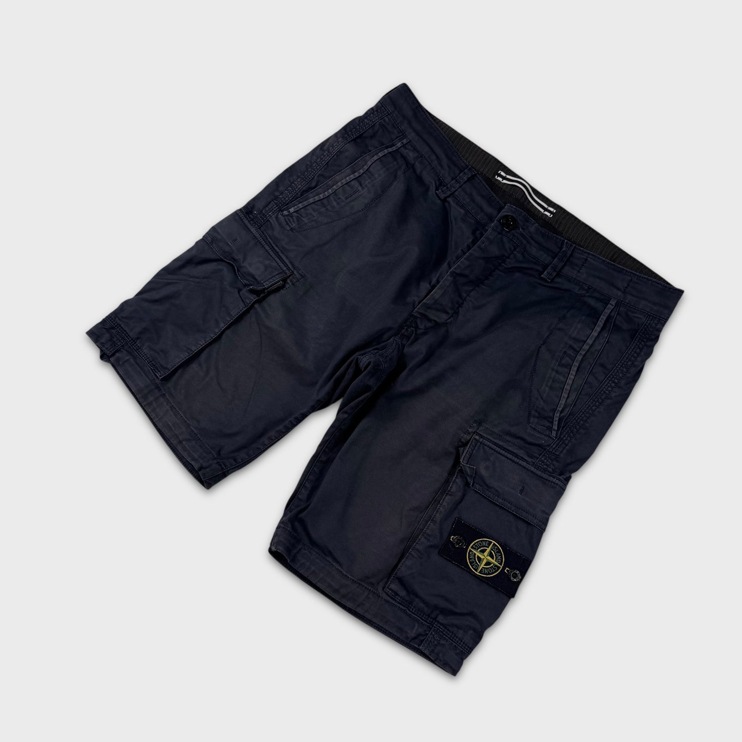 Stone Island Navy Cargo Shorts W34