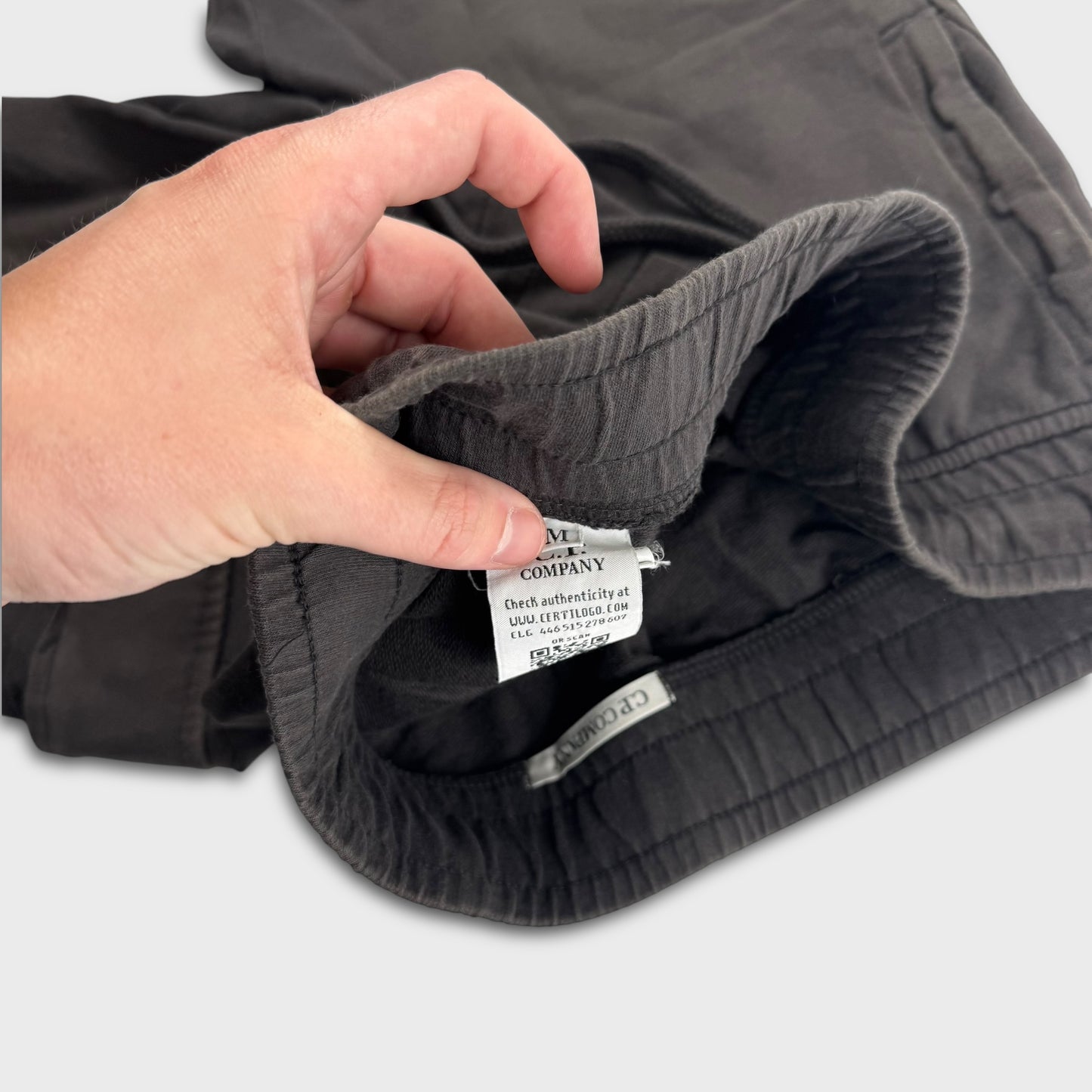 CP Company Charcoal Grey Lens Cotton Shorts S
