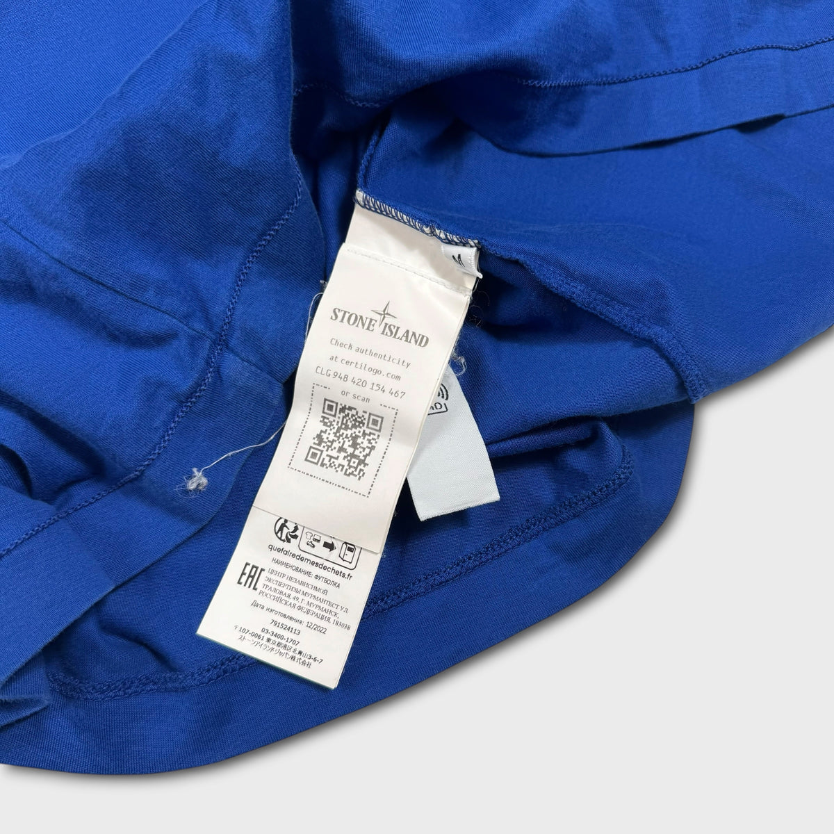 Stone Island Blue Compass Logo T-Shirt M