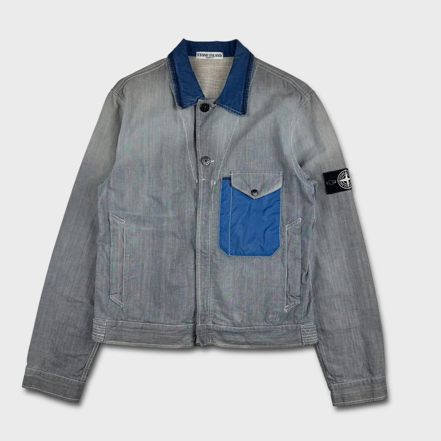Stone Island 2006 Reflective Denim Short Jacket M