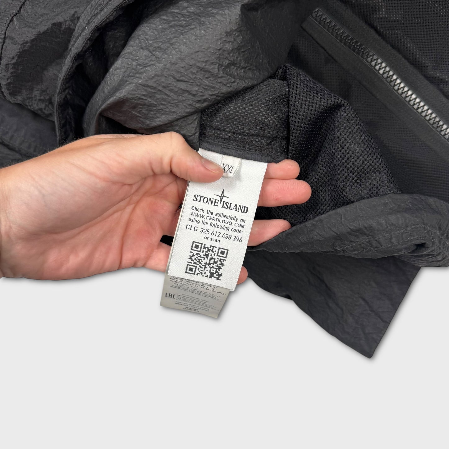 Stone Island Black Nylon Metal Ripstop Jacket XXL