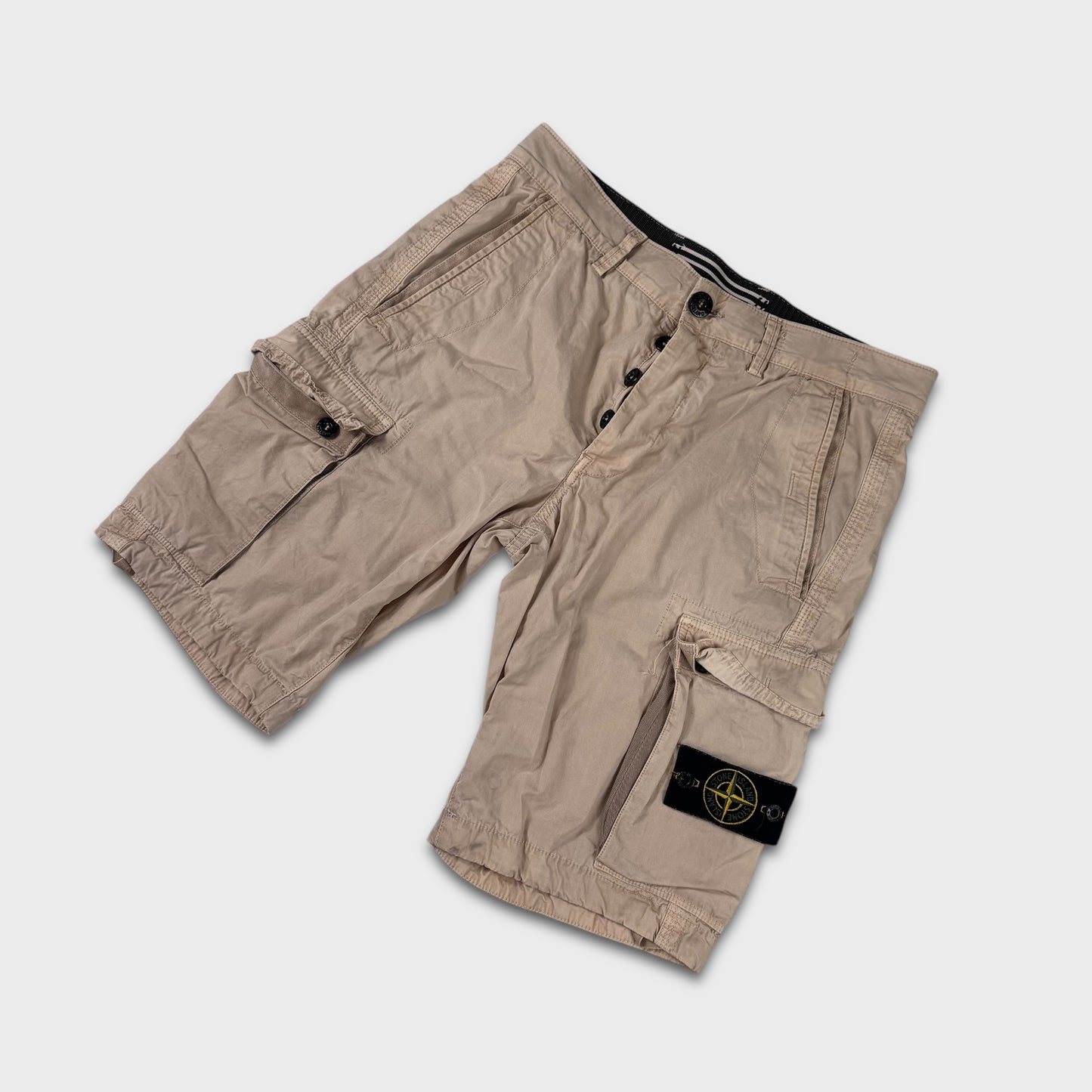 Stone Island Beige Cargo Shorts W30