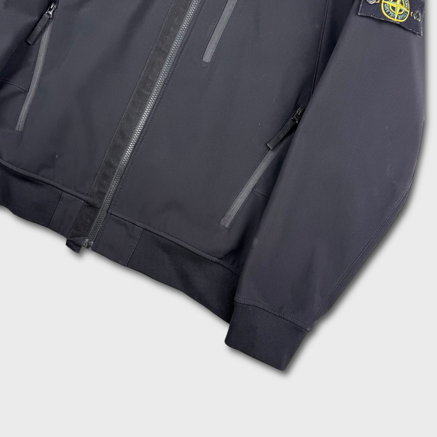 Stone Island Black Soft Shell-R Jacket XL