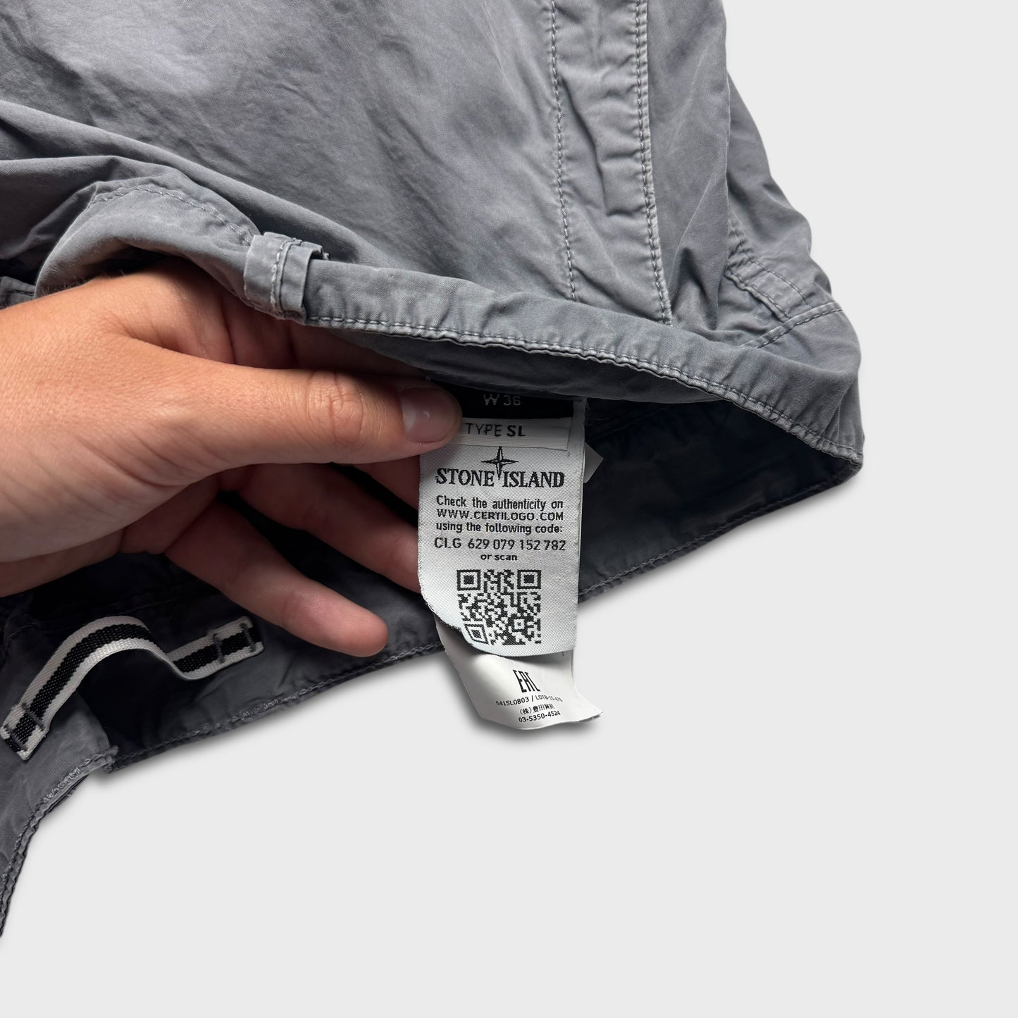 Stone Island Grey Cargo Shorts W36