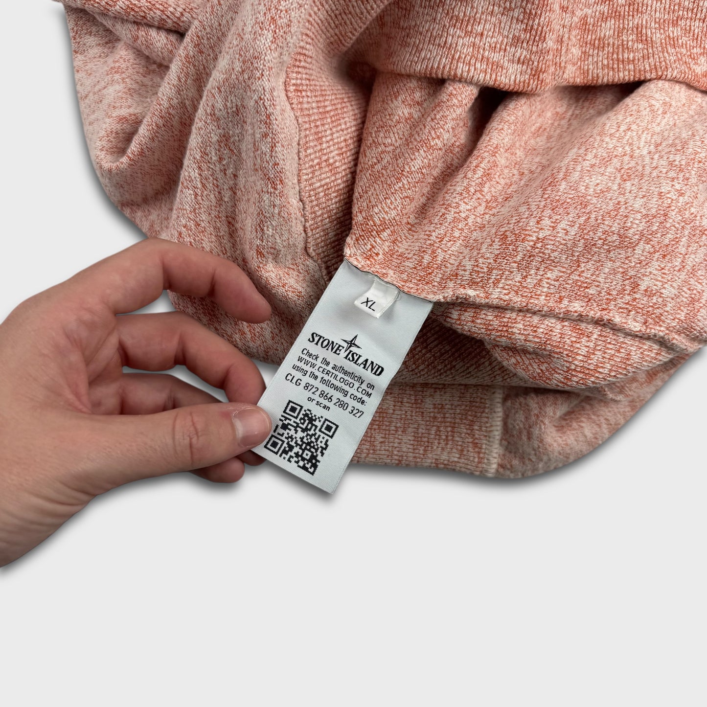 Stone Island Marl Salmon Knit Crewneck XL