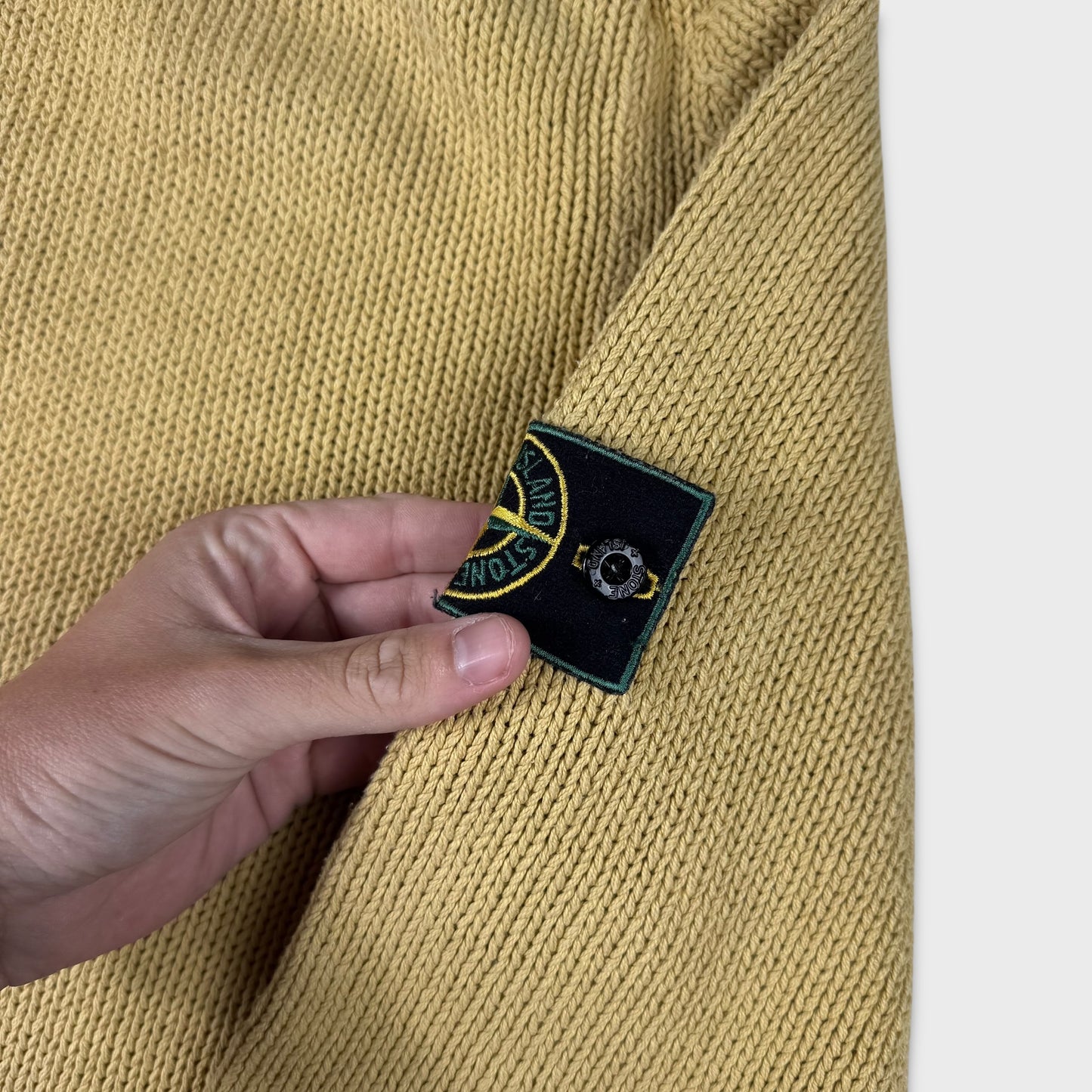 Stone Island ‘98 Yellow Cable Knit XXL