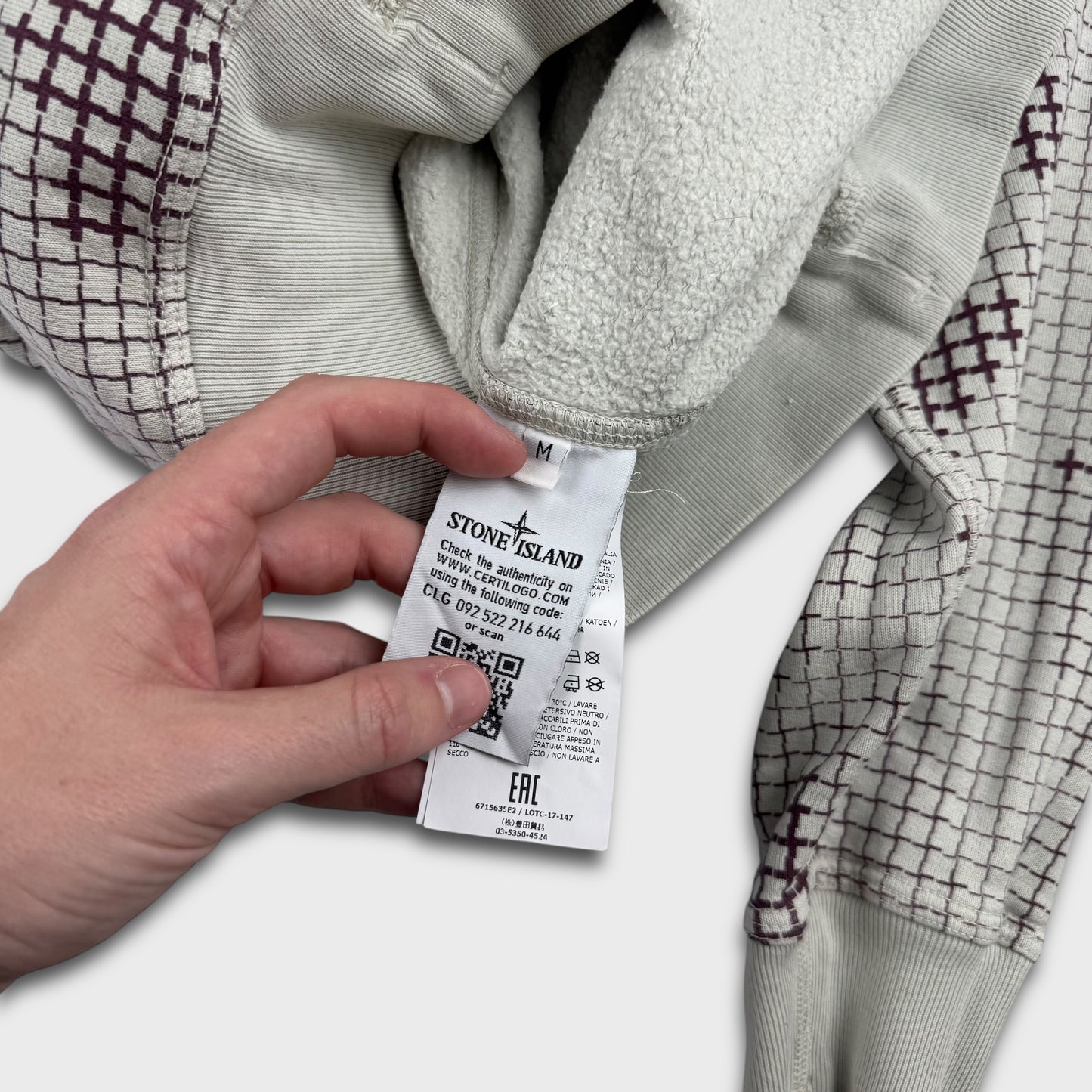 Stone Island Grid Camo Crewneck M