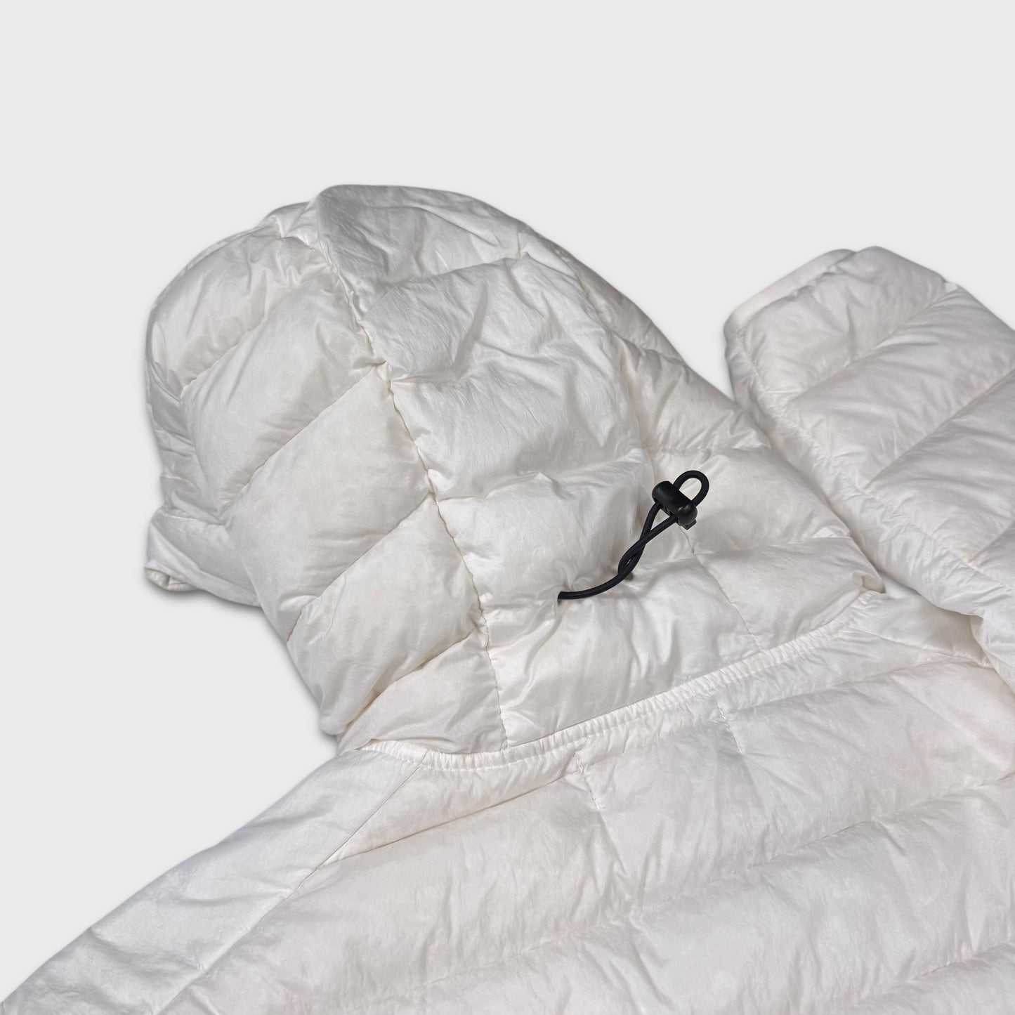 Stone Island White Loom Woven Chambers R-Nylon Down-TC Jacket L