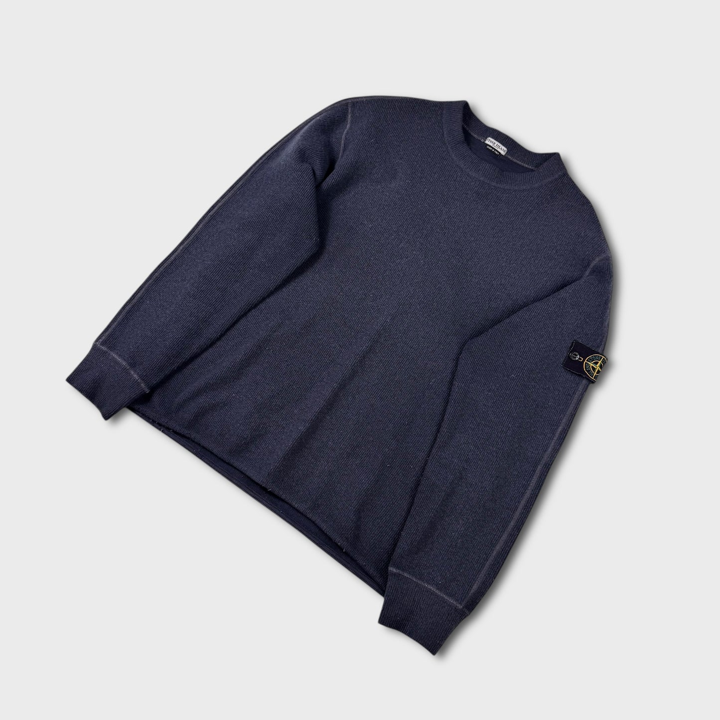 Stone Island 2000’s Ribbed Knit Crewneck XL