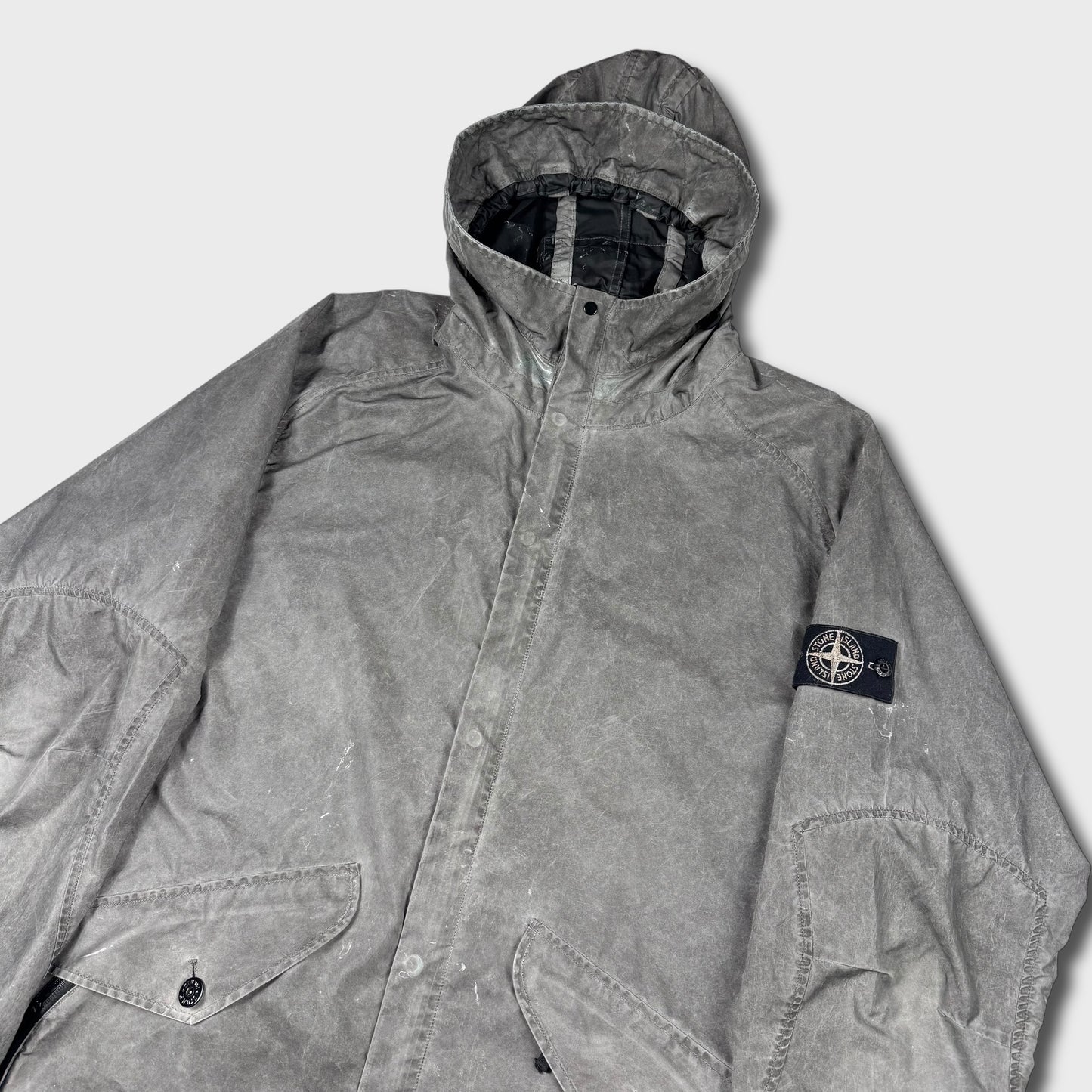 Stone Island Plated Reflective Special Process Parka Jacket XXL