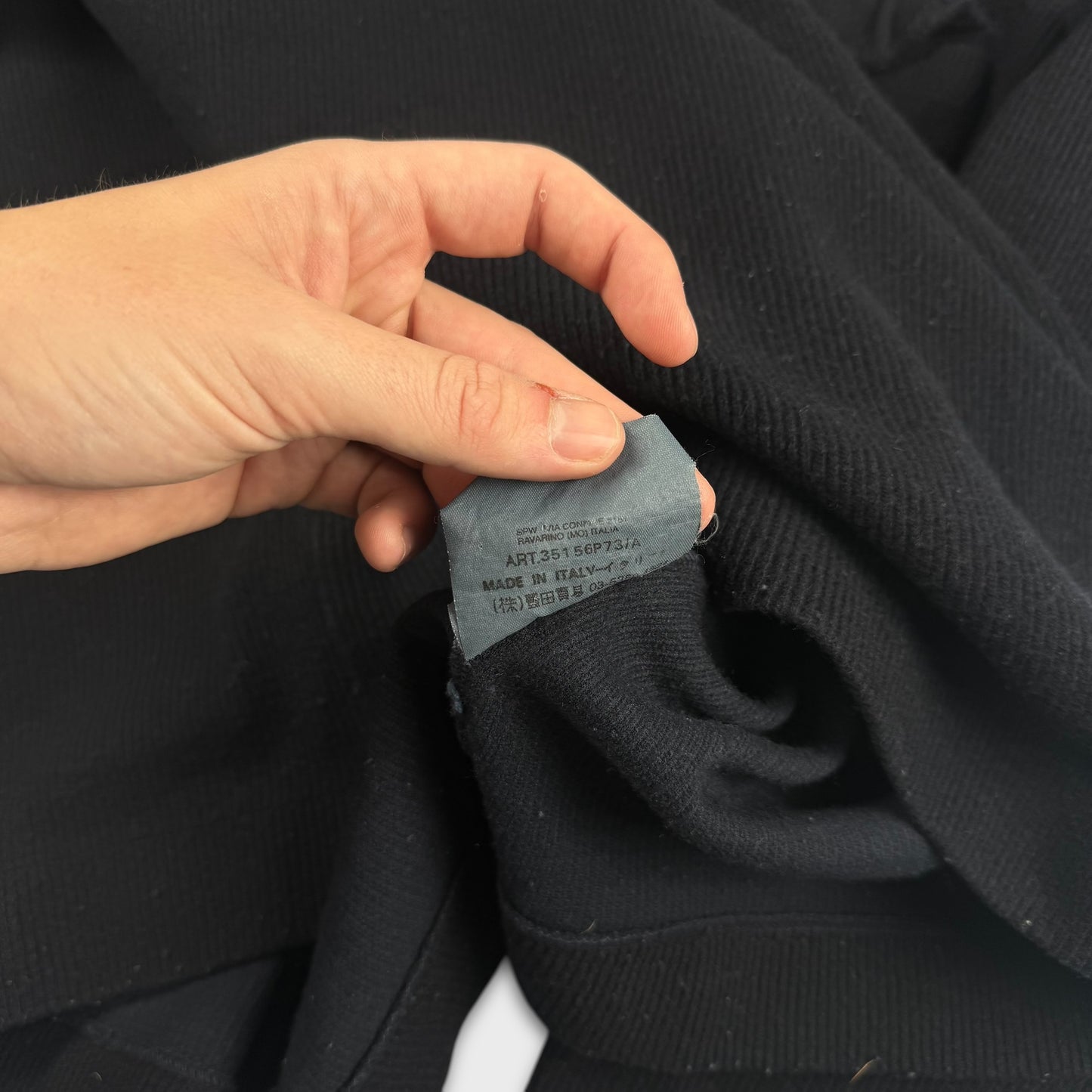 Stone Island Navy 2001 Ribbed Knit 1/4 Zip XXL