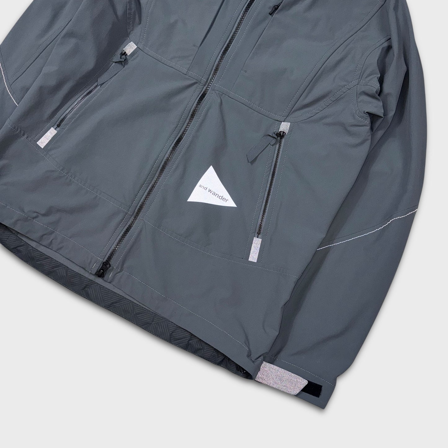 And Wander Grey Pertex Technical Jacket S & M
