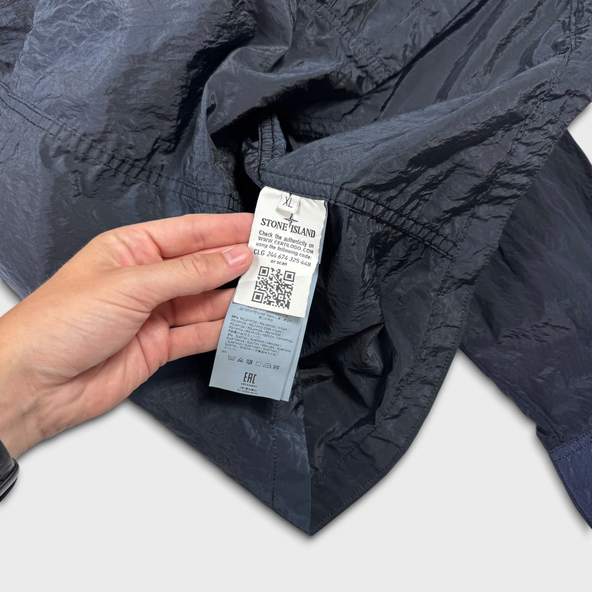 Stone Island Navy Nylon Metal Overshirt XL