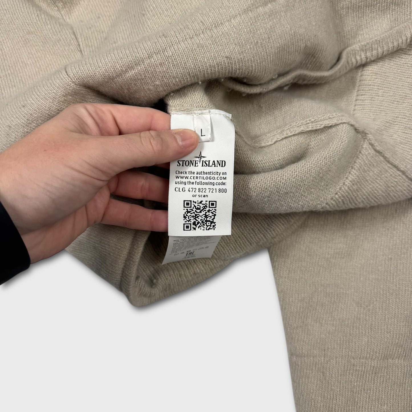 Stone Island Wool Button Up Jumper L