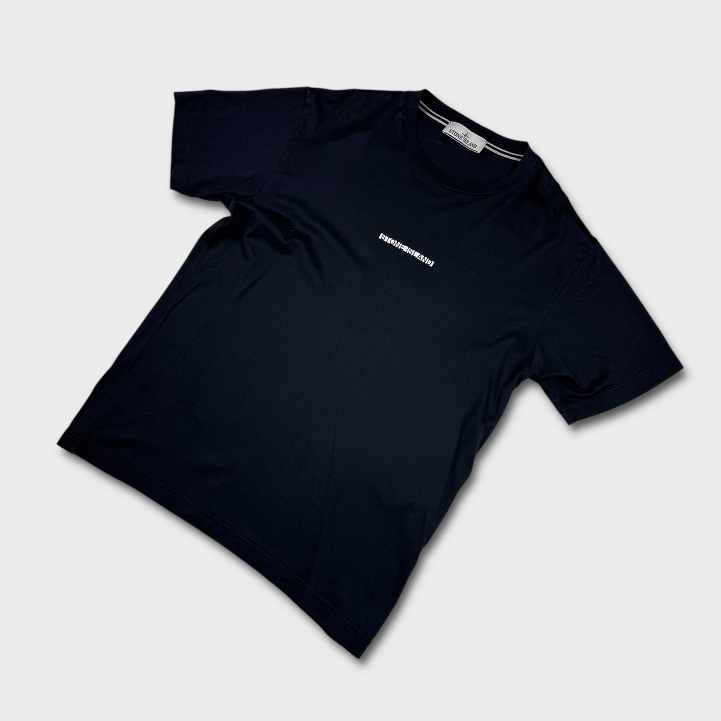 Stone Island Black Graphic T-Shirt L