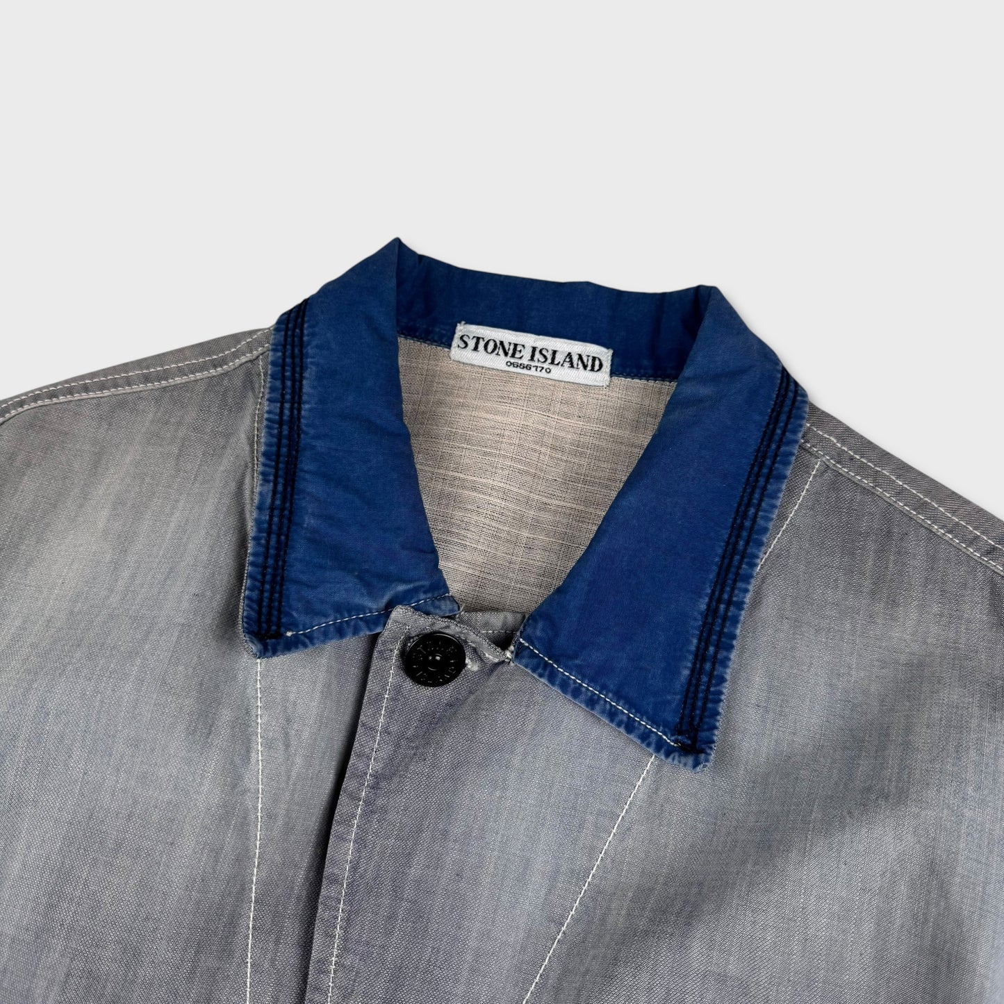 Stone Island 2006 Reflective Denim Short Jacket M