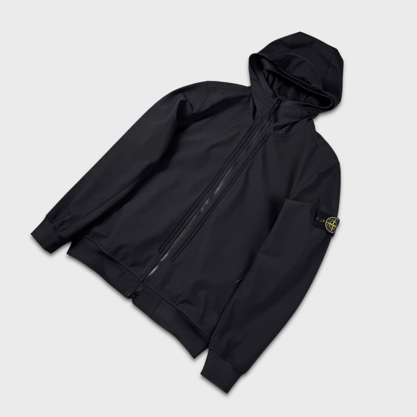 Stone Island Black e-Dye Soft Shell-R Jacket L