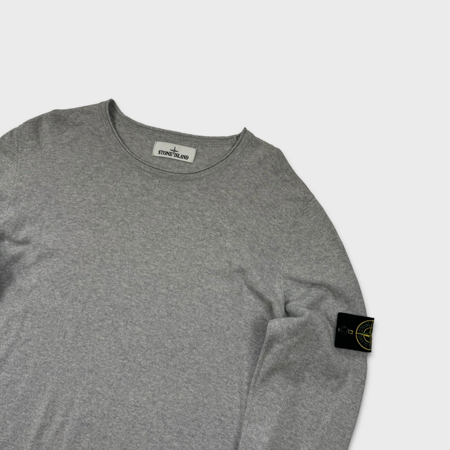 Stone Island Grey Thin Knit Jumper L