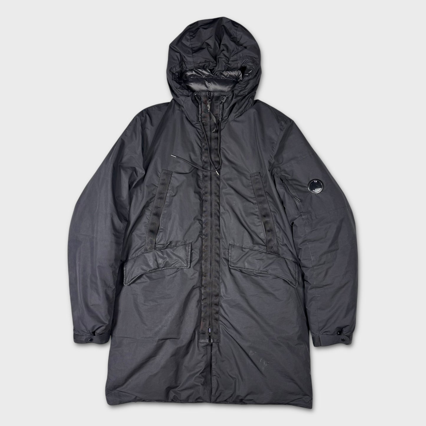 CP Company Black Micro-M Weather-Resistant Padded Parka Jacket L