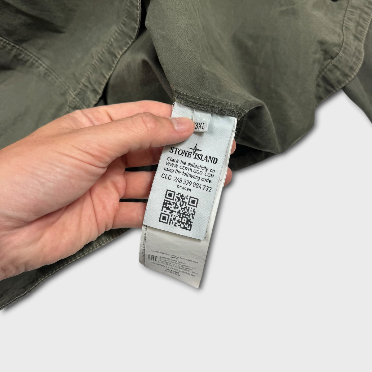 Stone Island Green Full Zip Overshirt 3XL