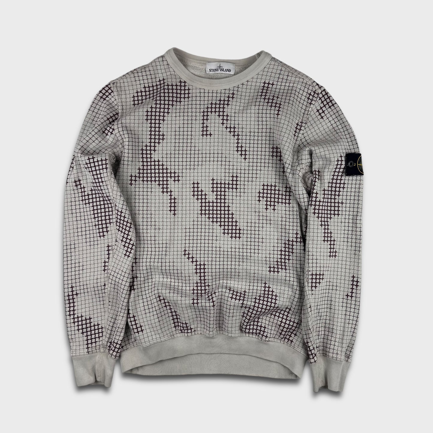 Stone Island Grid Camo Crewneck M