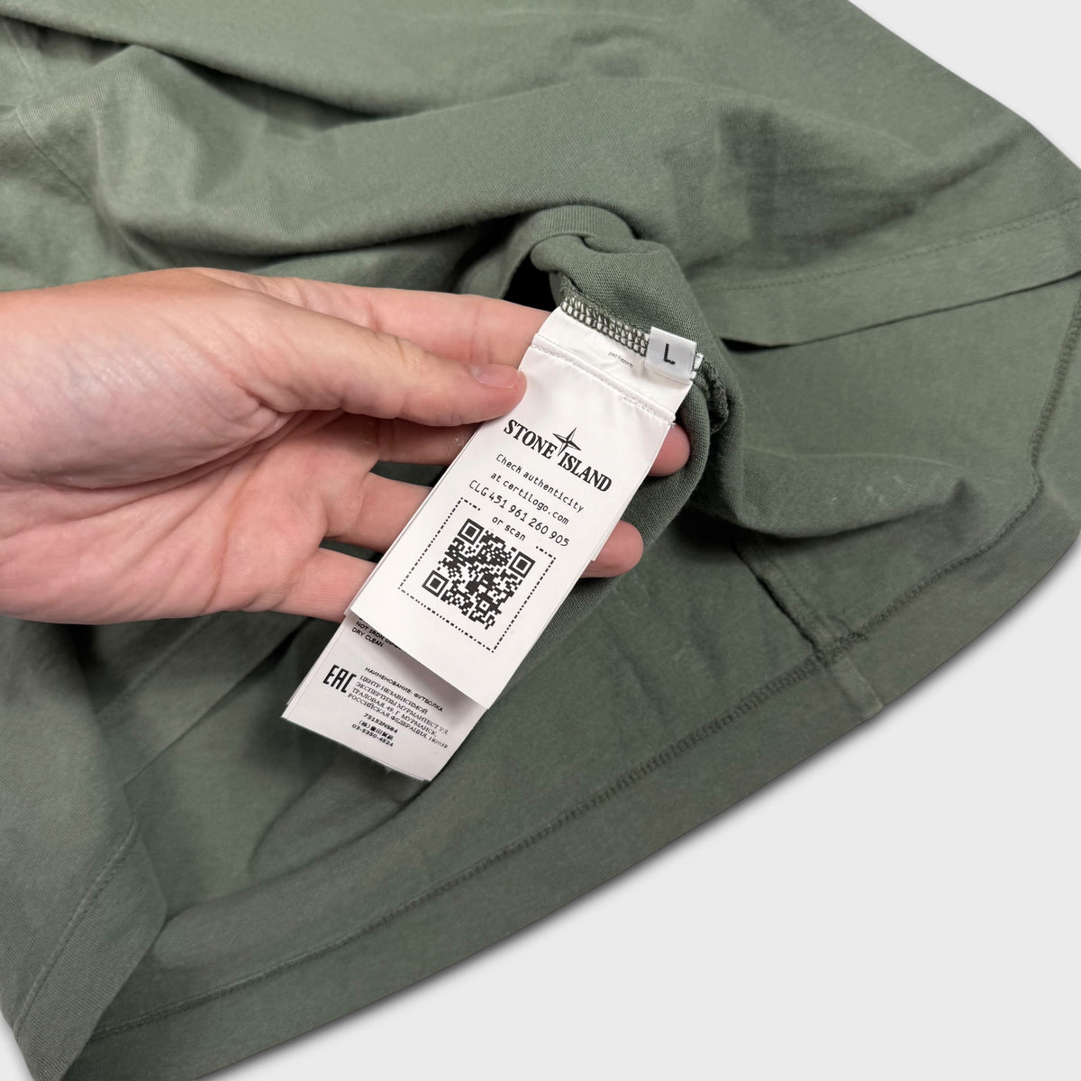 Stone Island Olive Graphic T-Shirt L