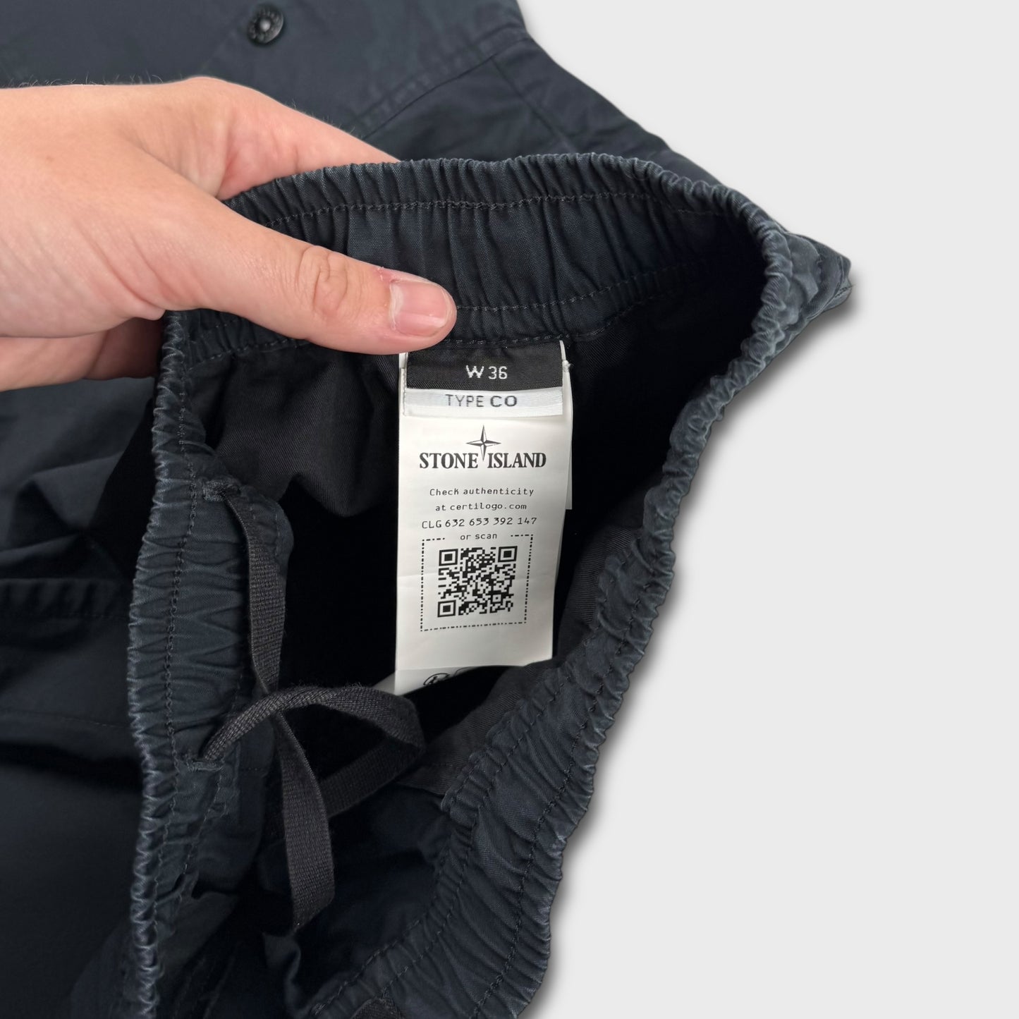 Stone Island Navy Ghost Cargo Shorts W36