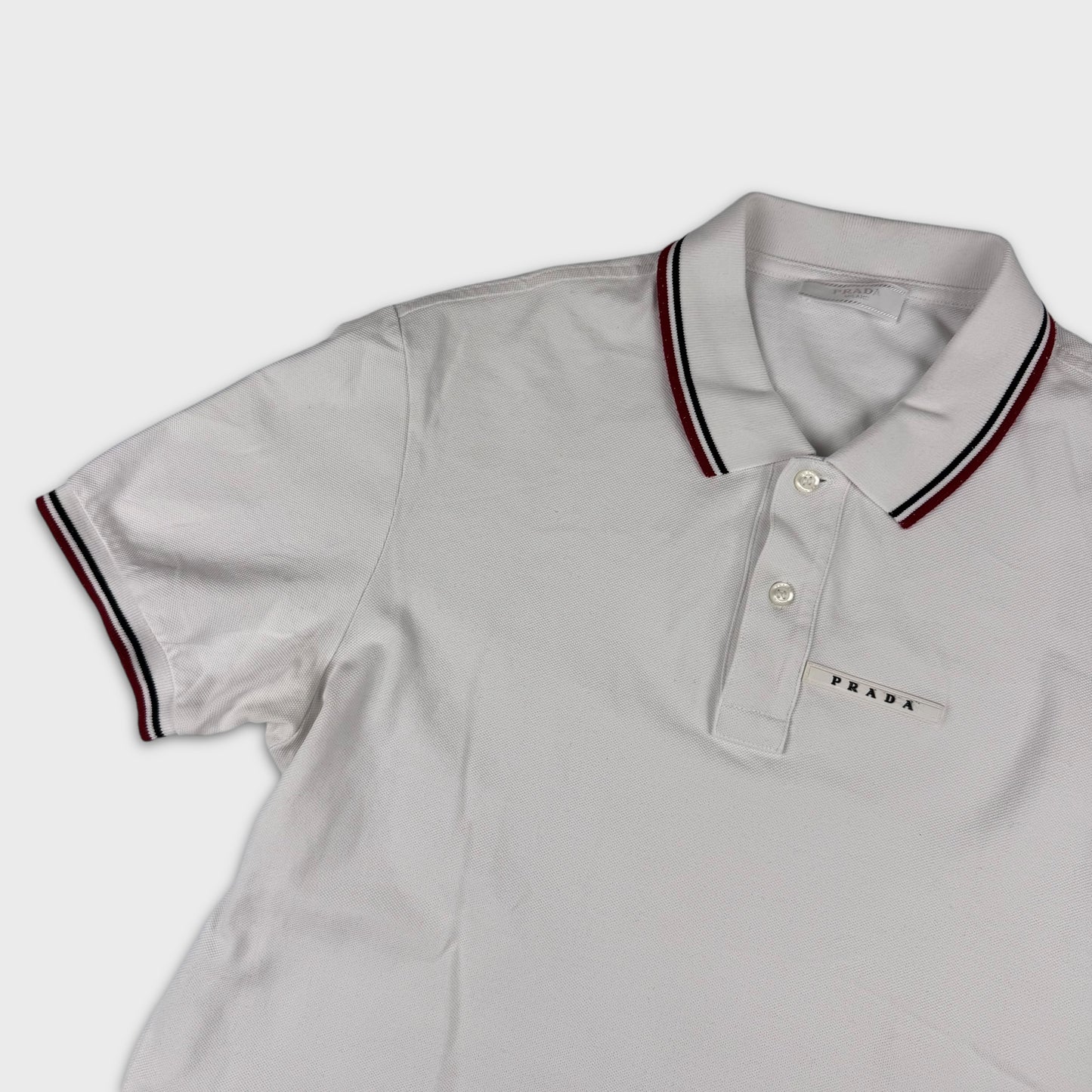 Prada Sport White Polo Shirt M/L