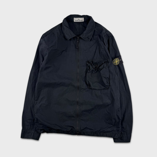 Stone Island Black Full Zip Overshirt L