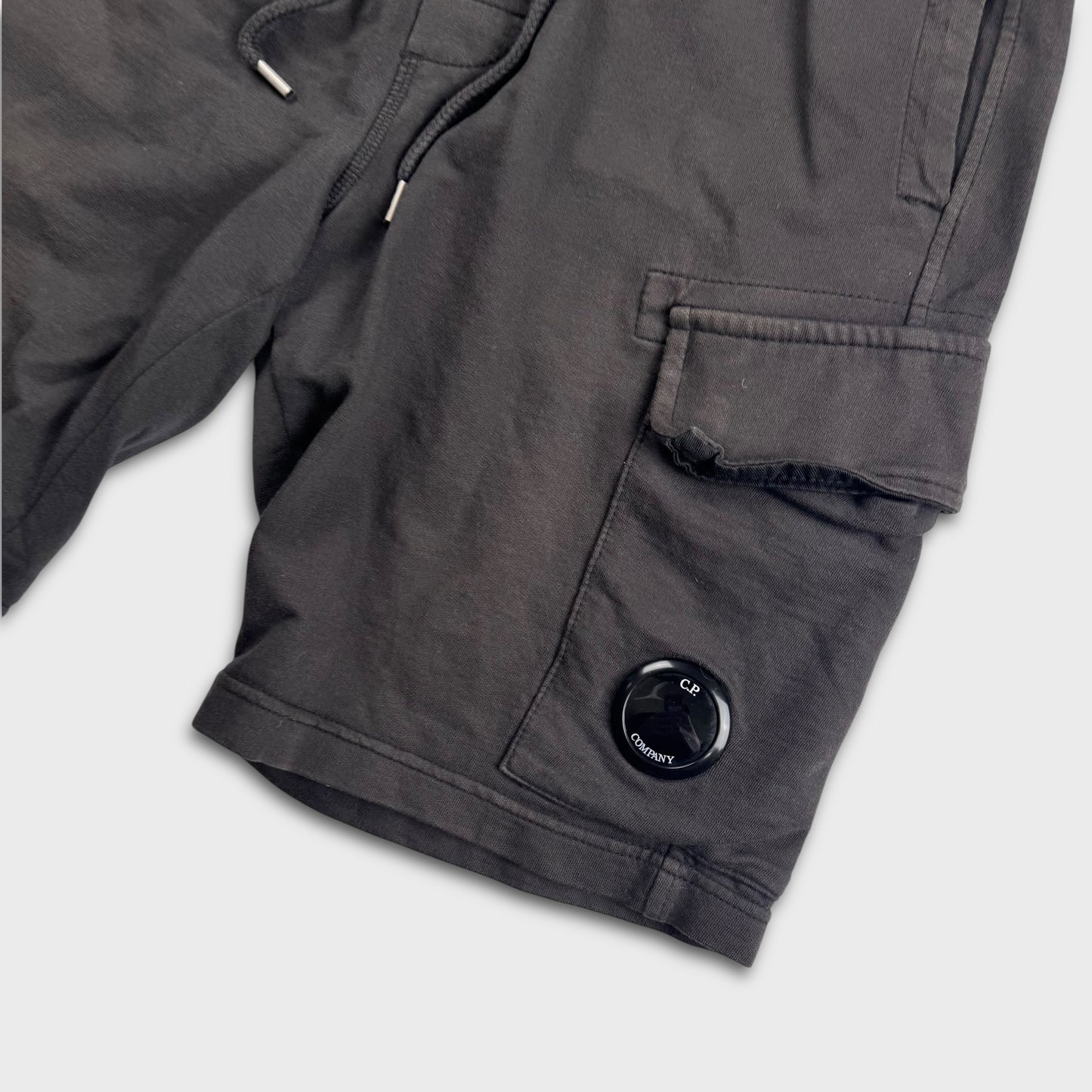 CP Company Charcoal Grey Lens Cotton Shorts S