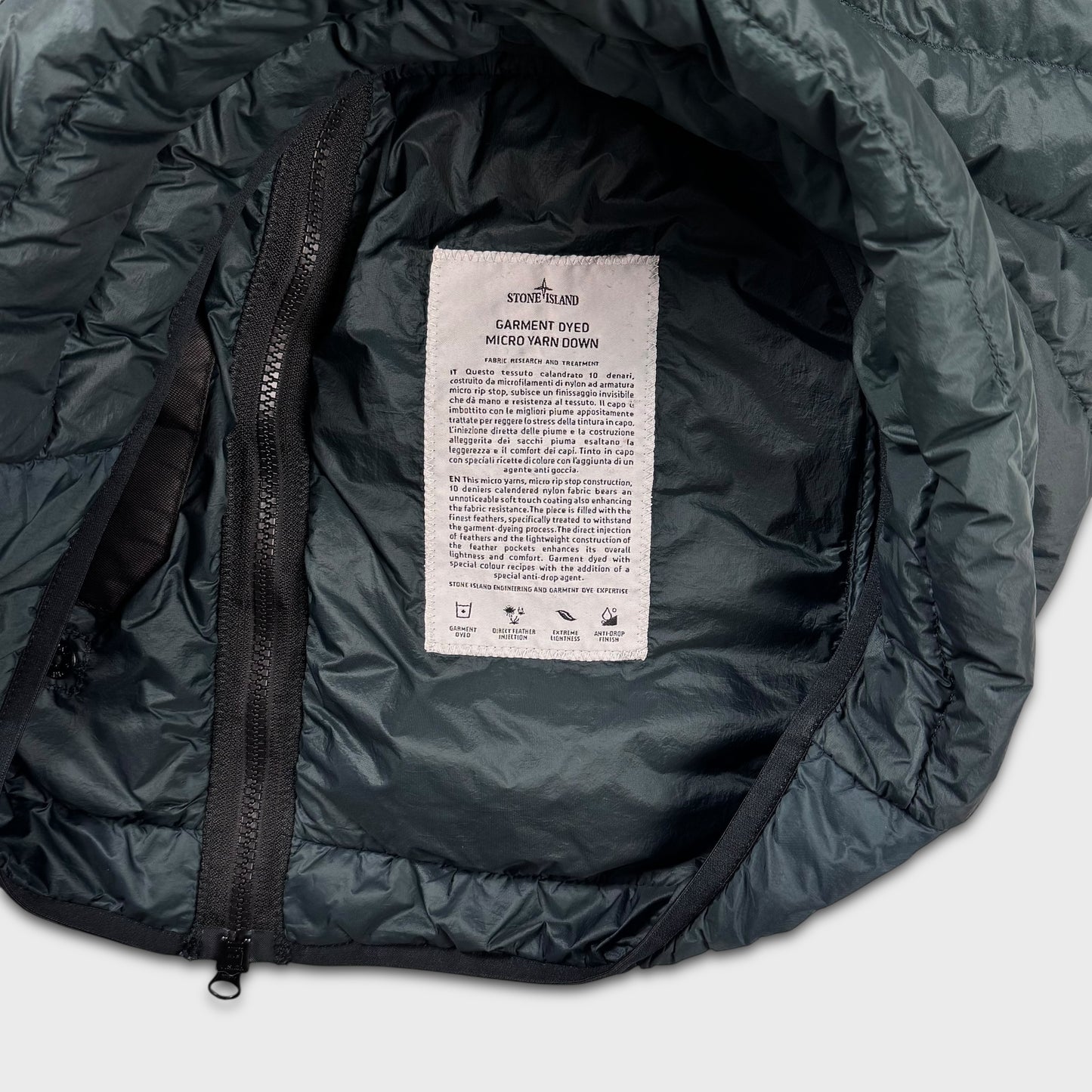Stone Island Garment Dyed Micro Yarn Down Jacket L