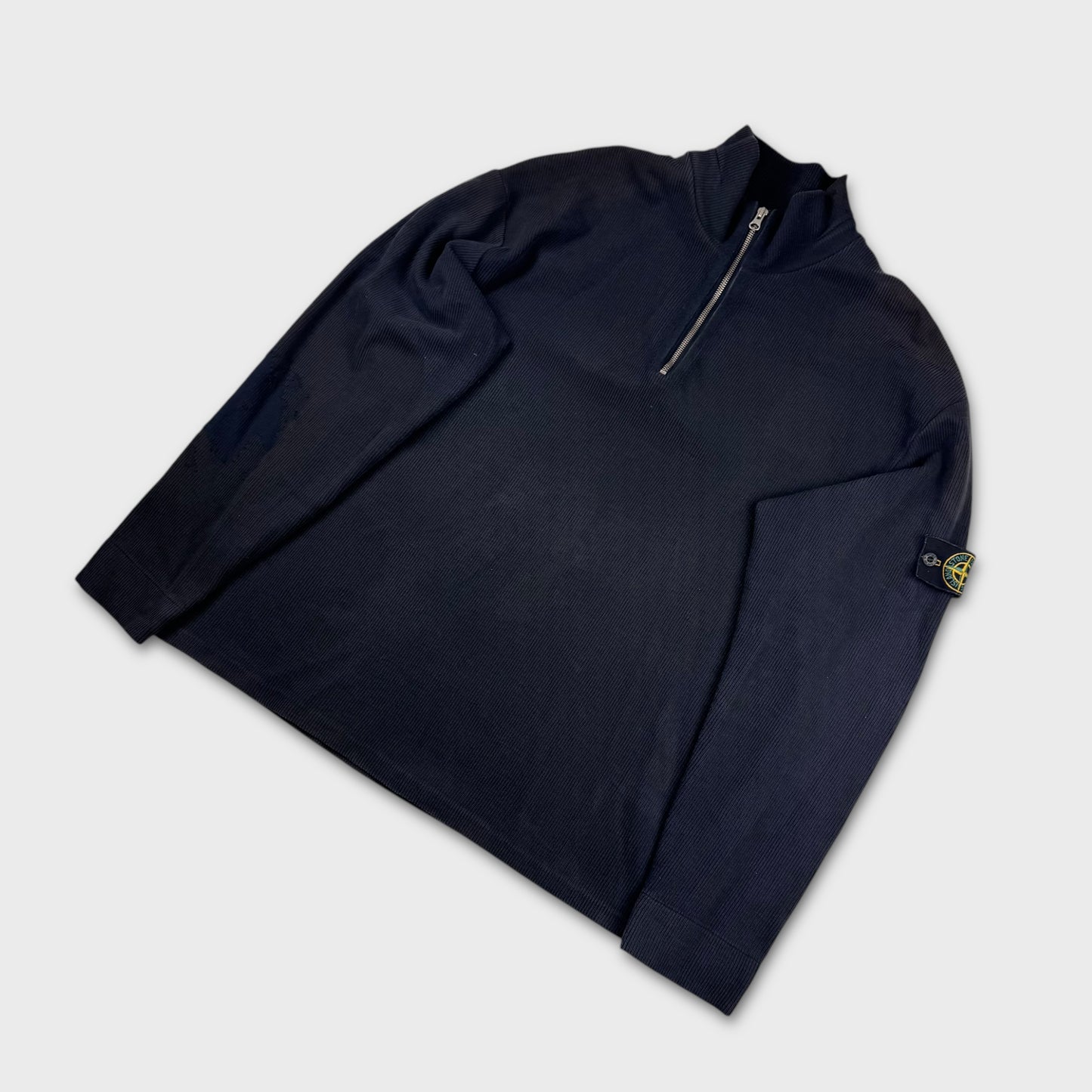 Stone Island Ribbed Cotton Quarter Zip XXL