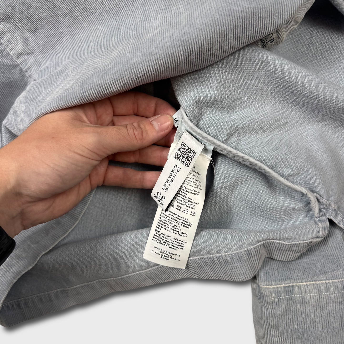 CP Company Blue / Grey Corduroy Overshirt M