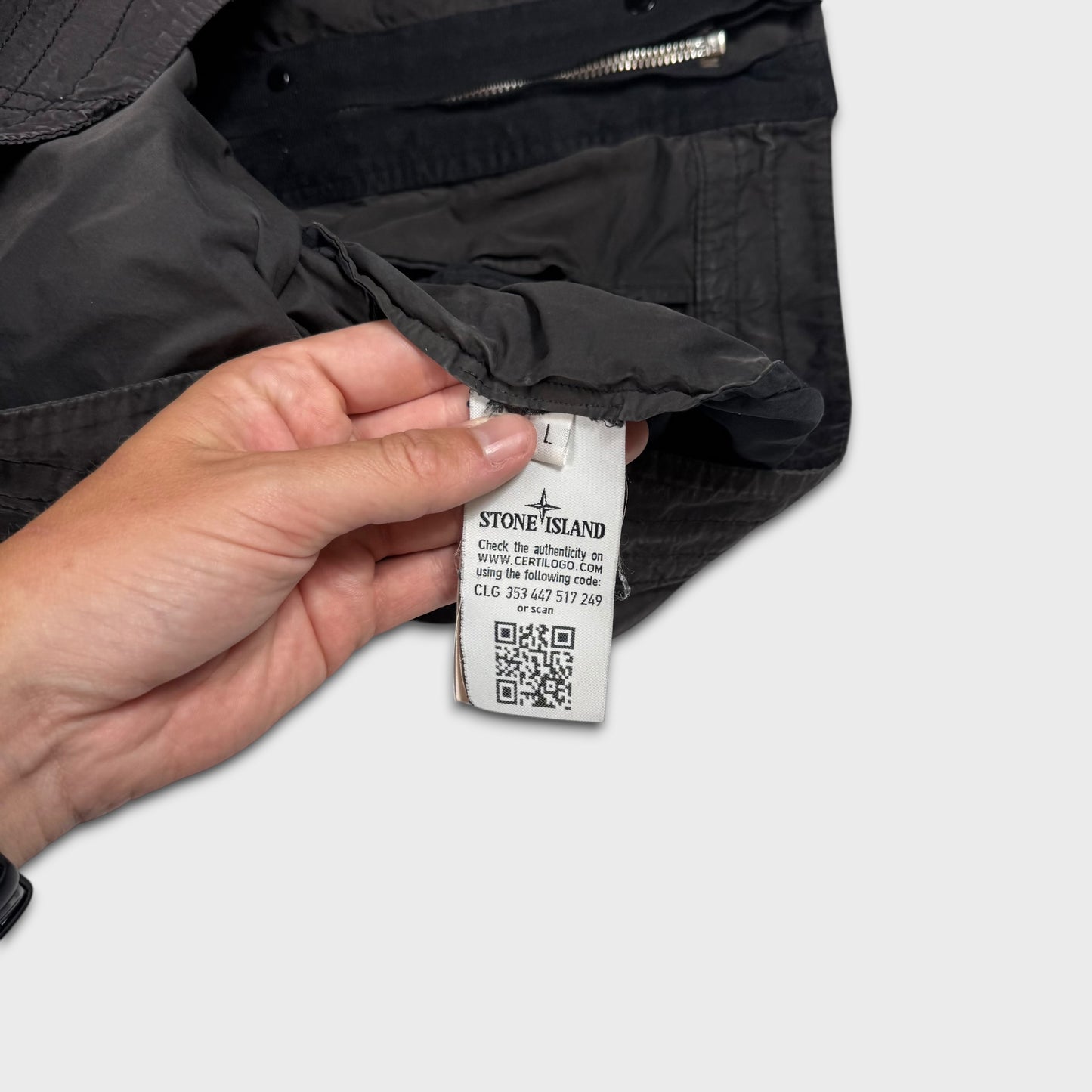 Stone Island Charcoal David Light-TC Jacket L