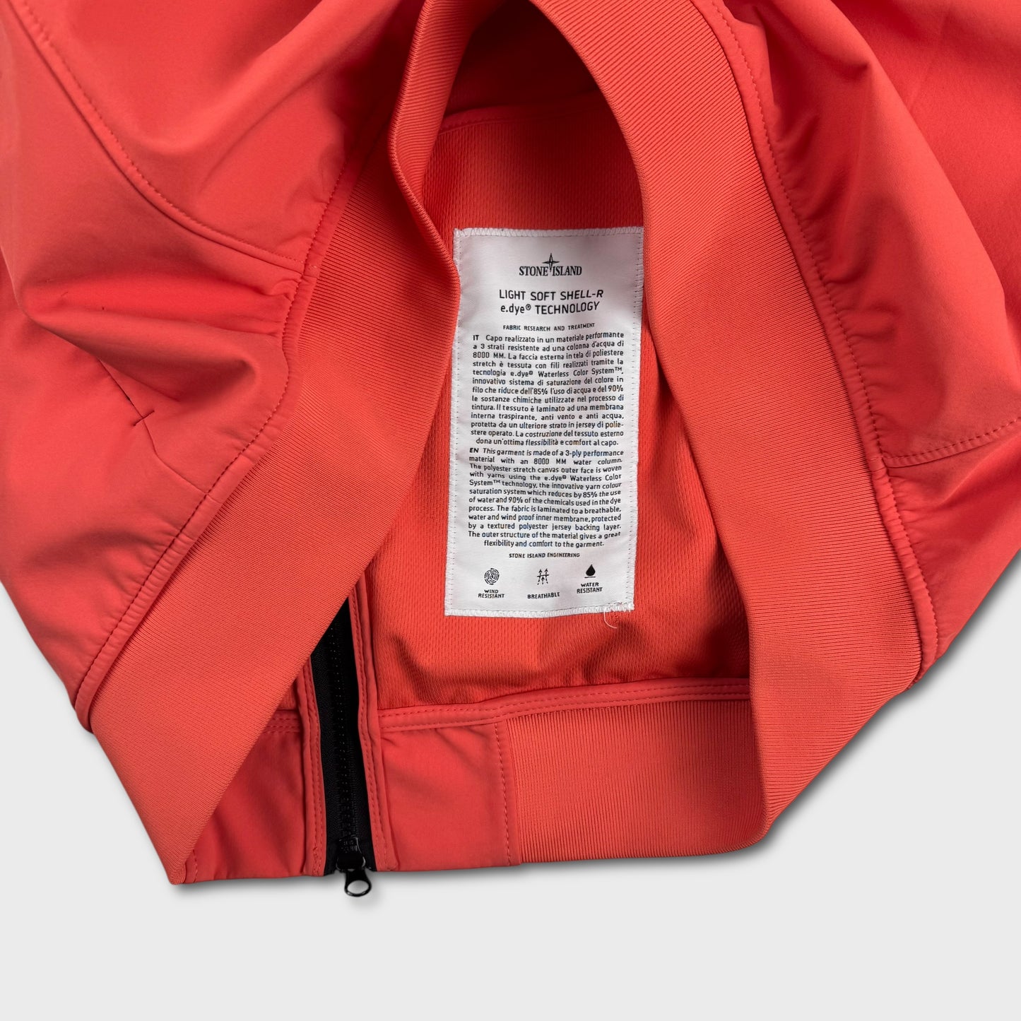 Stone Island Salmon e-Dye Soft Shell Jacket XL