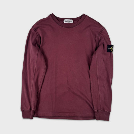 Stone Island Burgundy Crewneck Sweatshirt M