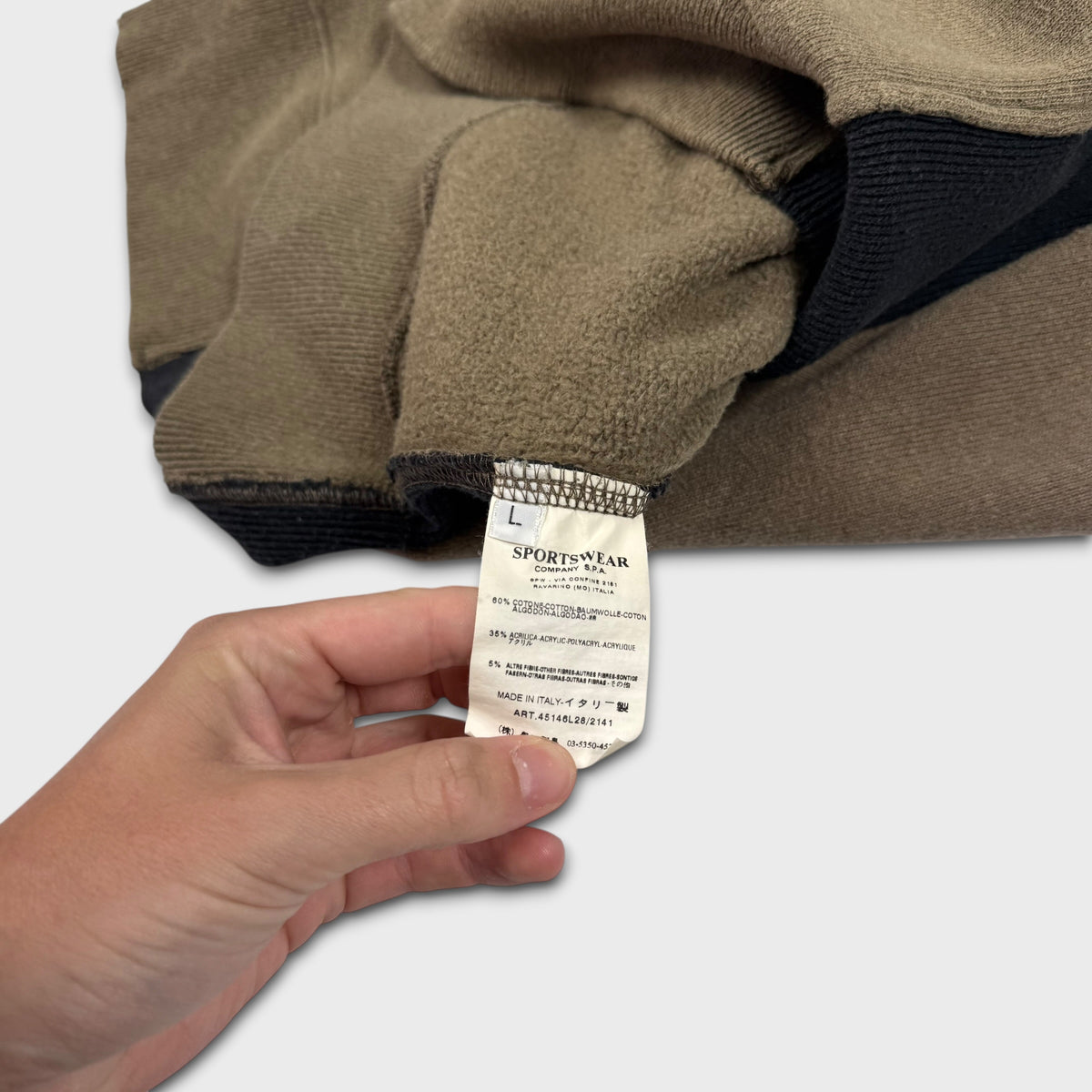 Stone Island ‘SI’ Two-Tone Hooded Knit L