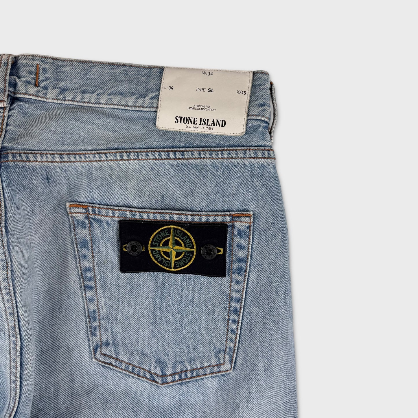 Stone Island Pale Blue Denim Jeans W34