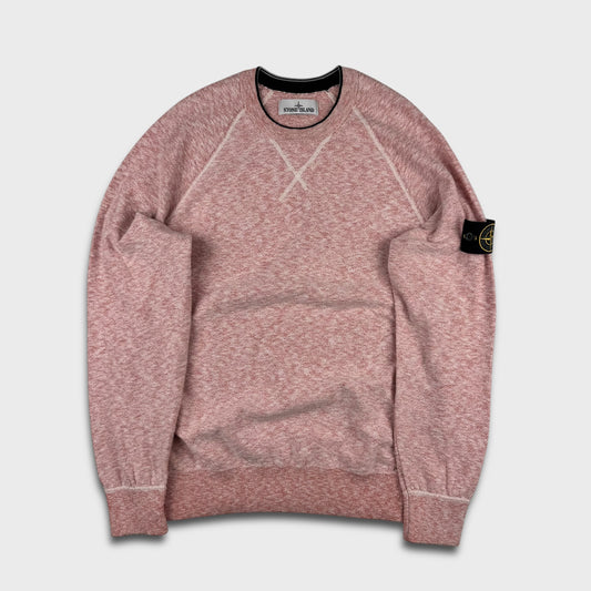 Stone Island Marl Salmon Knit Crewneck XL